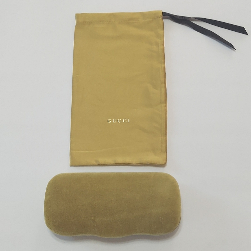 Gucci Sunglass Case With Fabric Pouch Gucci Green